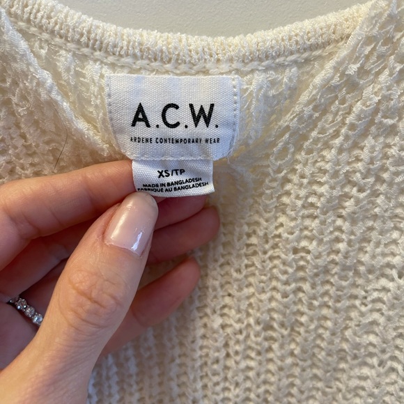 Knit tank top in cream/white - Picture 6 of 6